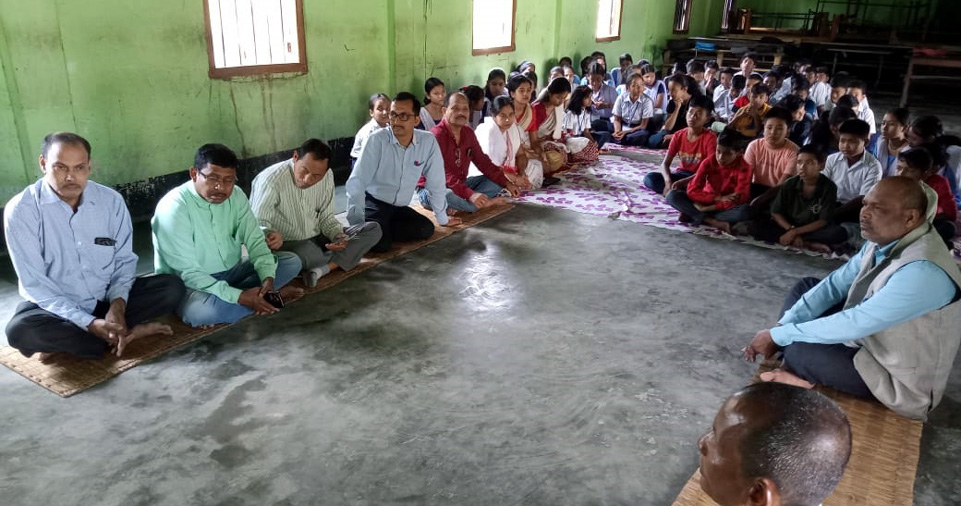 Bhagawat path I বেলগুৰি উচ্চতৰ মাধ্যমিক বিদ্যালয় : ভাগৱত পাঠেৰে বিদ্যাৰম্ভ উৎসৱ পালন 4 SCH 1 1 | ASSAM TIMES POST