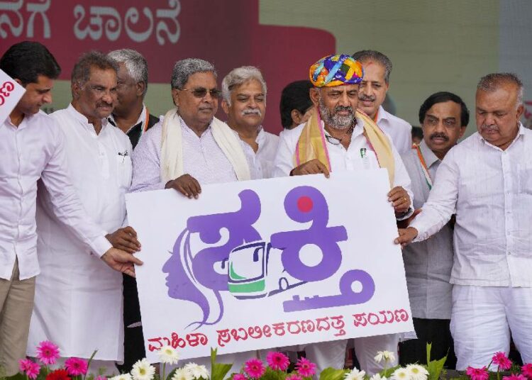 Karnataka govt launches free bus travel scheme for women: 1 Karnataka govt launches free bus travel scheme for women: