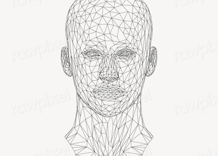 McAfee Introduces Project Mockingbird: AI-Driven Deepfake Audio Detection 1 Wireframe head sticker, ai illustration