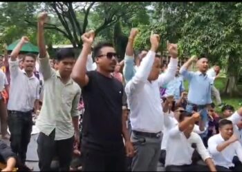 “Unrest in Baithalangso: Karbi Students’ Association Locks Down GM’s Office Over Mass Dismissal of Local Youths”